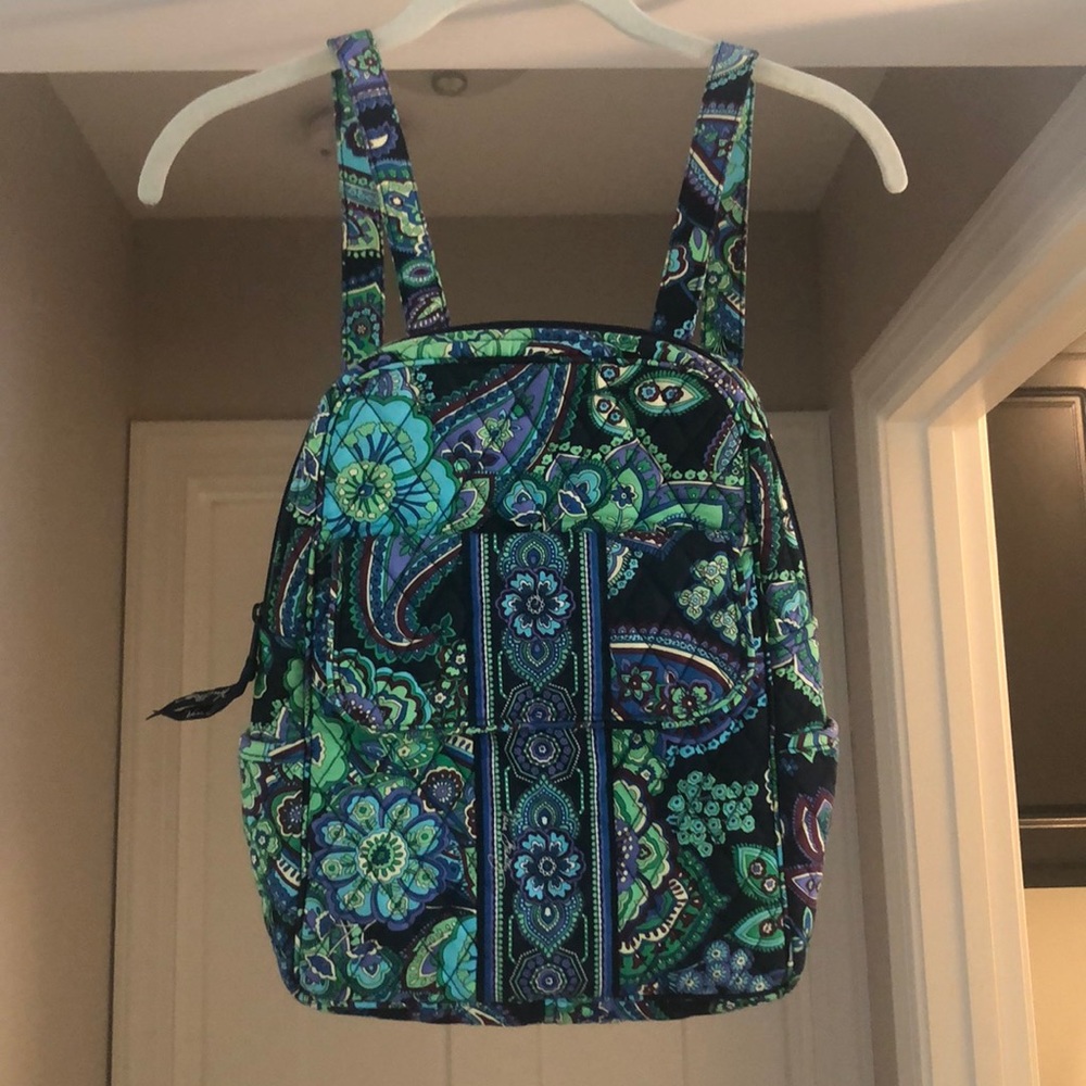 Vera Bradley Vibrant Blue and Green Backpack